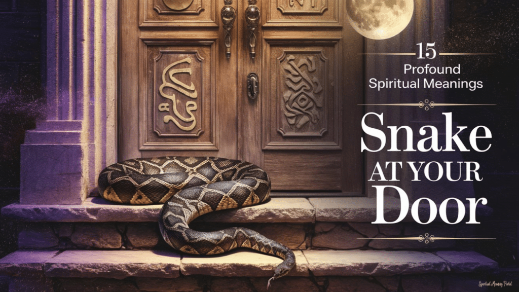 spiritual meaning of a snake at your front door