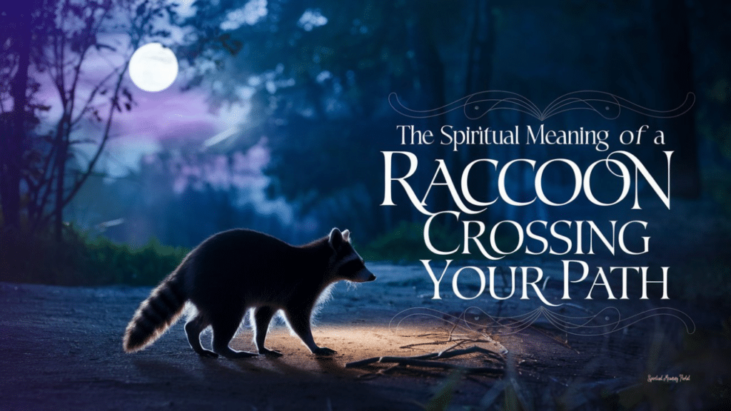 spiritual meaning of a raccoon in your path